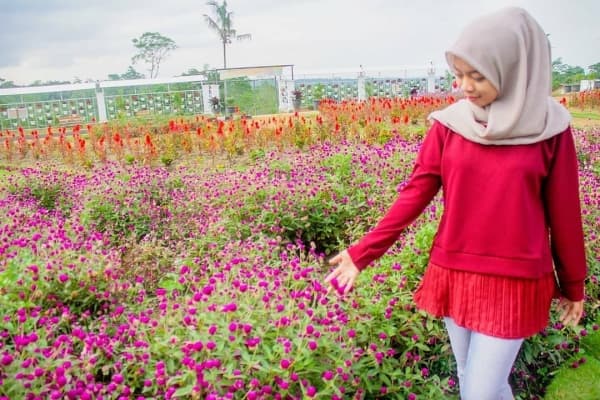Seorang pengunjung di Sitinggil Garden. (Instagram/chabibahazzahra16)