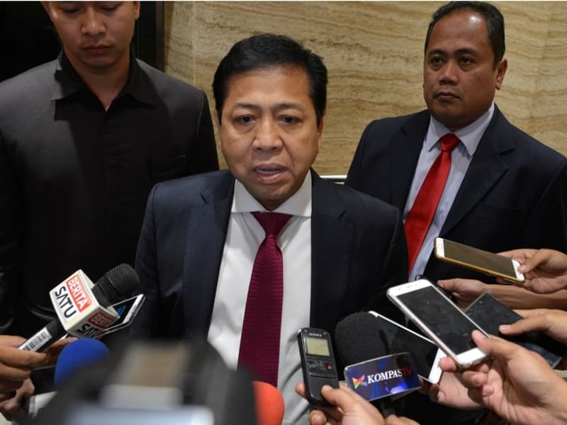Setya Novanto baru saja ditetapkan kembali menjadi tersangka kasus korupsi proyek E-KTP oleh KPK. (Mohamad Irfan/Mediaindonesia)