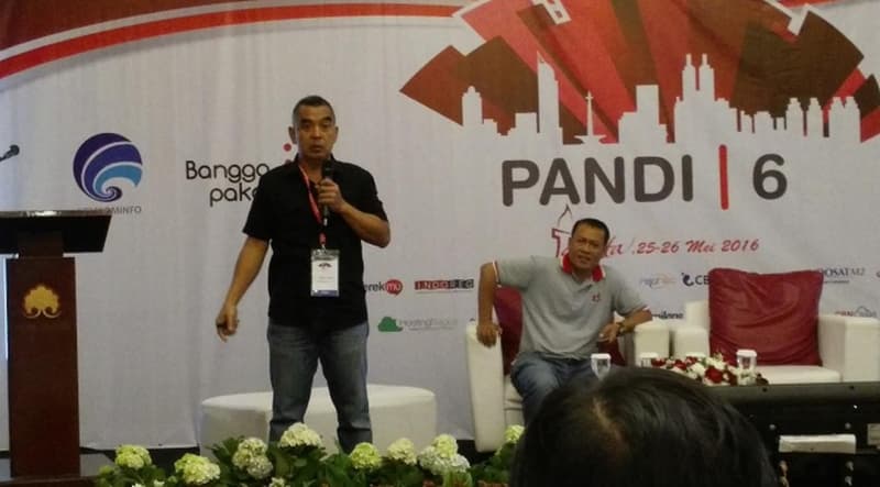 Nukman Luthfie saat berbicara dalam salah satu sesi di gelaran PANDI Meeting 6. (PANDI)
