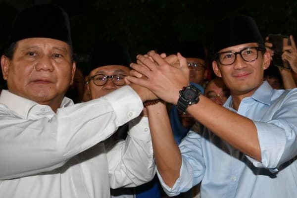 Prabowo Subianto dan Sandiaga Salahudin Uno. (Antara Foto/Sigid Kurniawan)