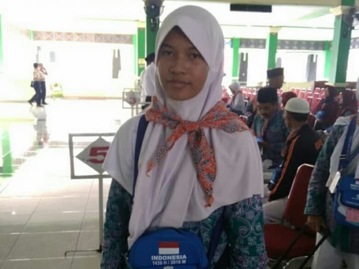 Aulia F. Najah, jemaah haji termuda dari Jateng. (Medcom.id)