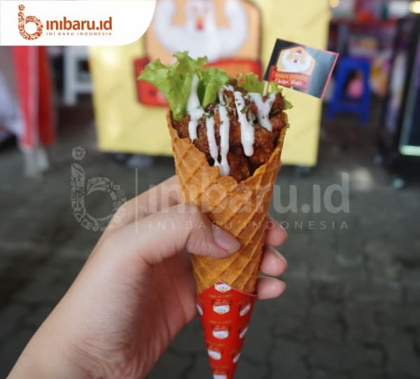 Chicken Waffle Blackpepper. (Inibaru.id/ Artika Sari)