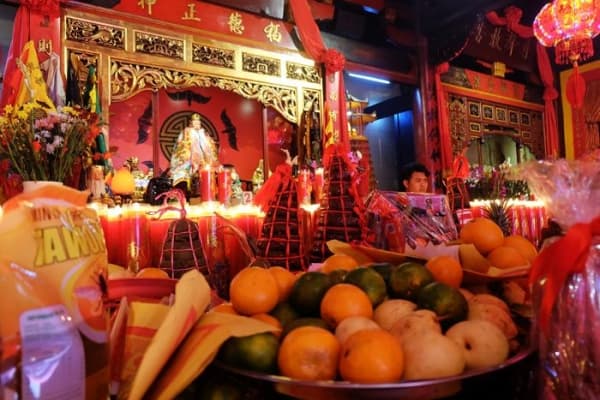 Buah sajian dalam perayaan Imlek. (sportourism.id)