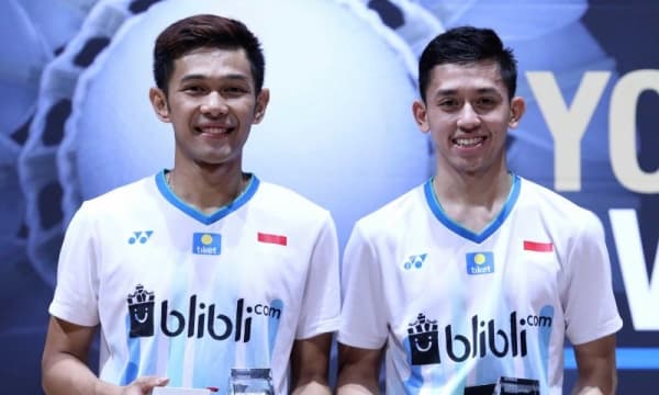 Fajar Alfian/Muhammad Rian Ardianto Juara Swiss Open 2019.(PBSI)