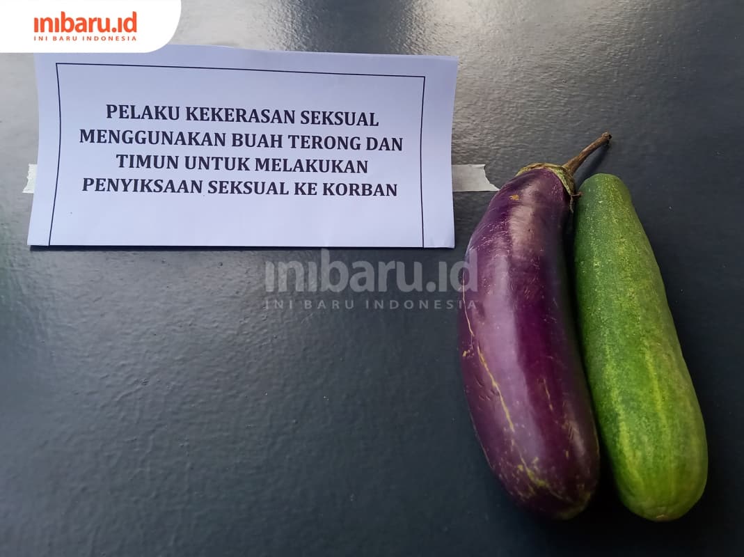 Terong dan mentimun yang turut dipamerkan. (Inibaru.id/ Zulfa Anisah)