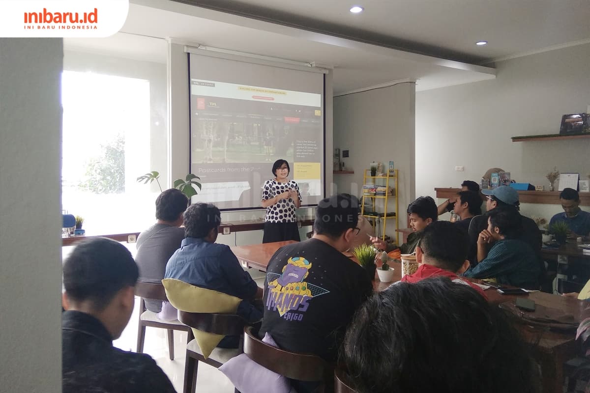 Suasana Workshop Produksi Film yang diadakan Sineroom Semarang pada Minggu (17/3) di 3/4 Co-Working Space Tembalang. (Inibaru.id/ Annisa Dewi)baru.id/ Annisa Dewi)