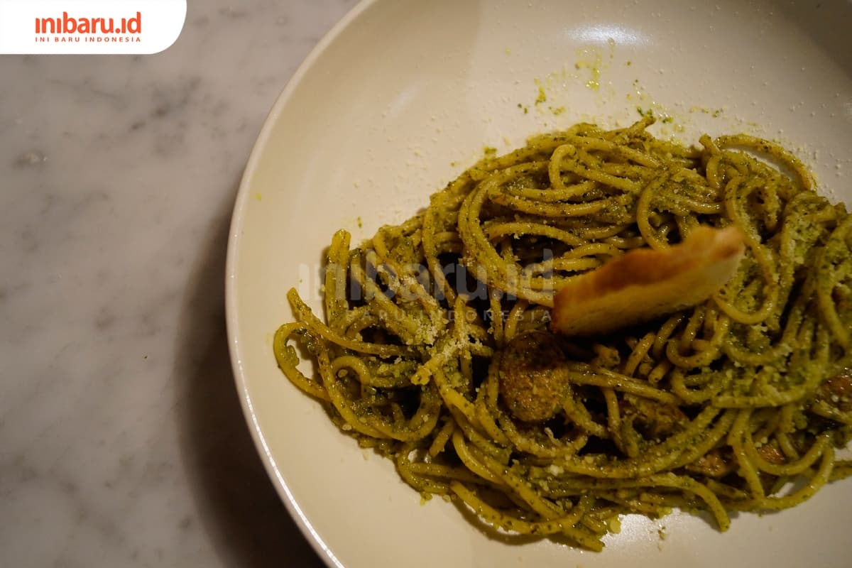 Spageti Hijau Unik Ala Kith and Kin Semarang, Pas Porsinya Lezat Rasanya 
