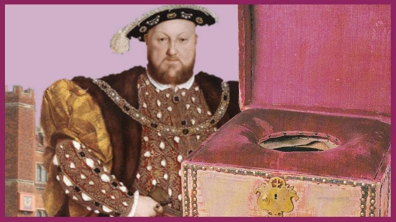 Raja Henry VIII dan kotak untuk buang hajat. (BBC via Boombastis)