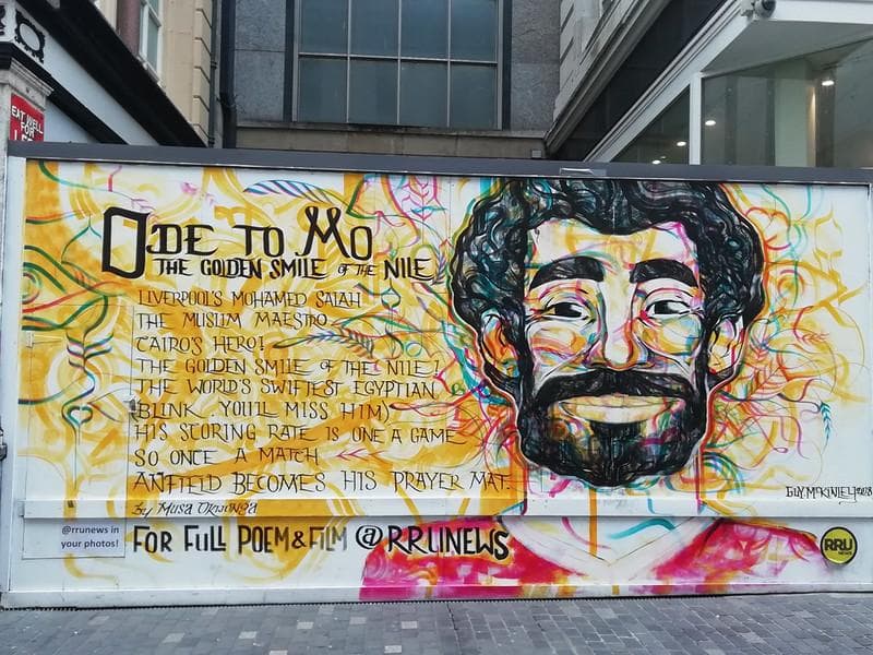 Mural yang menunjukkan kecintaan masyarakat Liverpool terhadap Salah beterbaran di berbagai penjuru kota. (Flickr/

Kevin Walsh)
