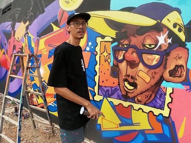 Stereoflow, seniman mural Indonesia. (Sampaijauh.com/mldspot)