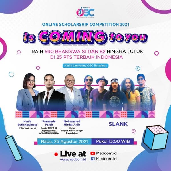 Wujudkan Seruan 'Aku Harus Kuliah', Beasiswa OSC Medcom.id Kembali Hadir Tahun Ini