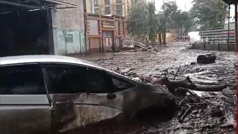 Banjir bandang di Kota Batu, Malang. (Kompas /Dok. BPBD Kota Batu)