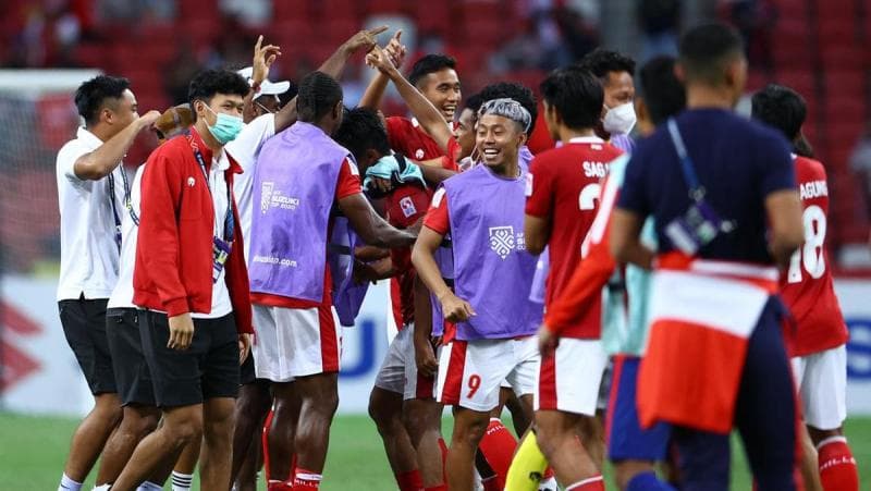 Timnas Indonesia masuk ke babak final Piala AFF 2020 melawan Thailand. (Detik/Getty Images/Yong Teck Lim)