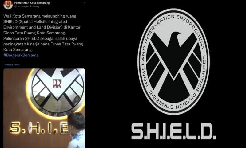 Seperti ini logo Shield Kota Semarang yang bikin heboh warganet. (Marvel/Nuice Media)