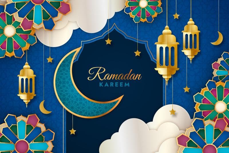 Poster Ramadan dengan gambar lentera. (Twitter.com/mf_haiqal)