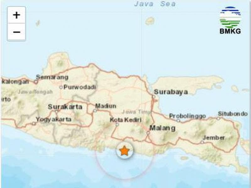 Ilustrasi: Gempa di Jawa. (Detik/BMKG)