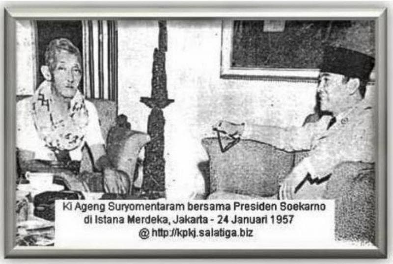 Ki Ageng Suryomentaram yang kala itu dipanggil ke Istana Merdeka menemu Presiden Soekarno. (Twitter @lantip)