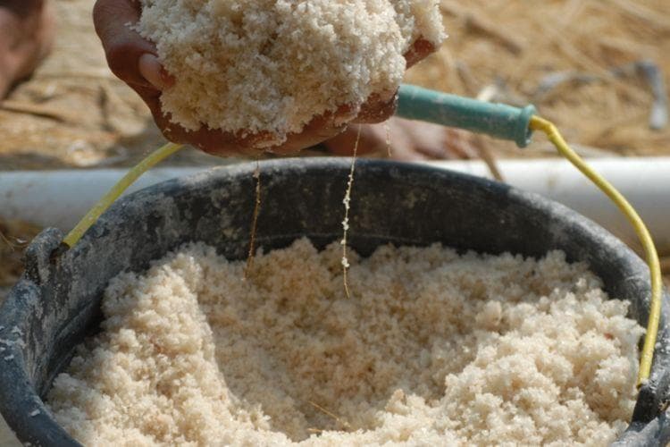 Garam Grobogan yang diproduksi di Desa Jono. (Kompas/Puthut Dwi Putranto)