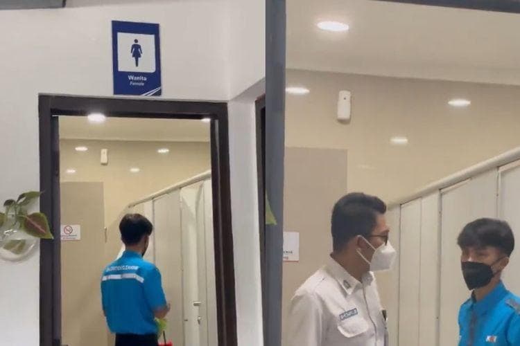 Pelaku pelecehan adalah petugas kebersihan PT KAI Services yang merekam penumpang perempuan yang sedang ada di toilet Stasiun Ciamis. (Twitter/Isfihanyfida)