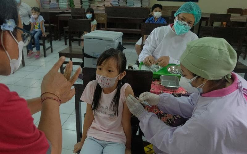 Vaksin Covid-19 untuk anak usia di bawah 6 tahun akan dilaksanakan setelah mendapat persetujuan dari BPOM. (MI/Antara)