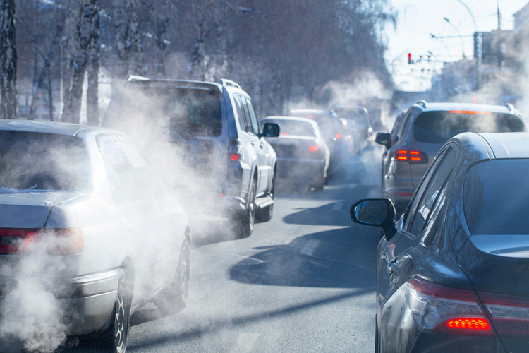 Emisi gas buang kendaraan dapat mempercepat kerusakan lingkungan. (Shutterstock/Nady Ginzburg via Kompas)