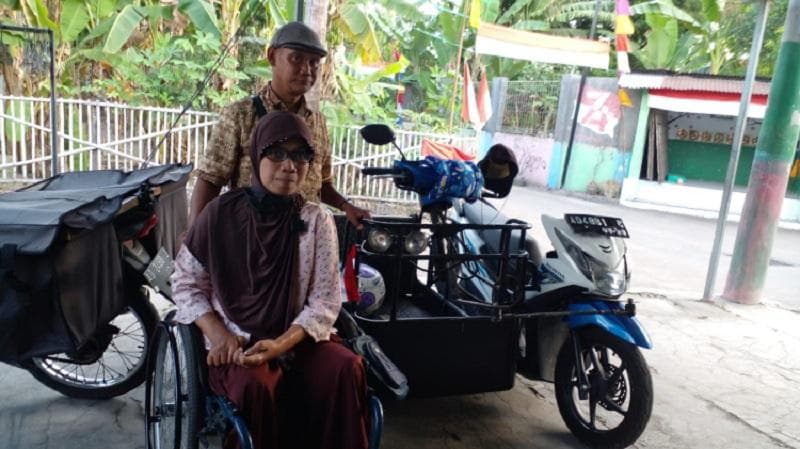 Penyandang disabilitas di Desa Birit yang juga anggota dari Komunitas Satu Hati. (Beritabaik/Humas Jateng)