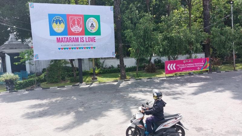 Slogan Mataram is Love di Solo.&nbsp;(ayosolo.id/Wijayanti Putrisejati)