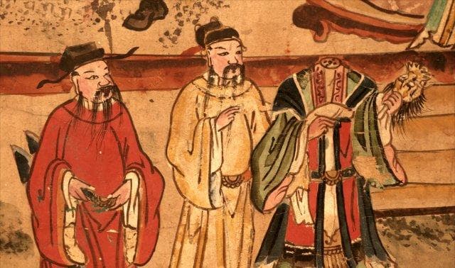 Ilustrasi cerita Kaisar Li Shimin saat sedang berada di neraka. (Kebajikan Dalam Kehidupan)