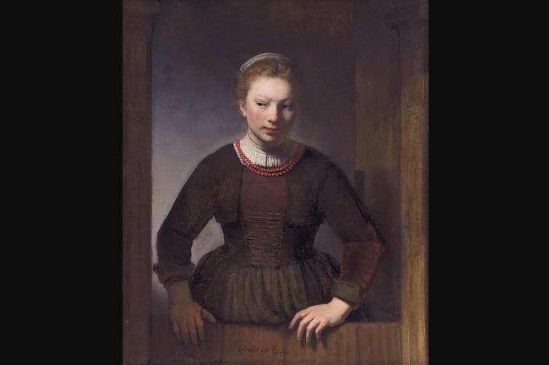 Lukisan&nbsp;Woman at a Dutch Door yang dibuat pada 1645. (Wikipedia/Samuel van Hoogstraten - Art Institute of Chicago)