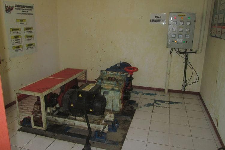 Instalasi PLTMH yang ada di Telaga Pucung Banyumas, Jawa Tengah. (Kompas/Danur Lambang Pristiandaru)