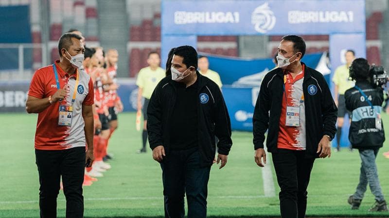 Erick Thohir sudah menyiapkan sejumlah langkah untuk memperbaiki sepak bola Indonesia. (Voi/Kementerian BUMN)