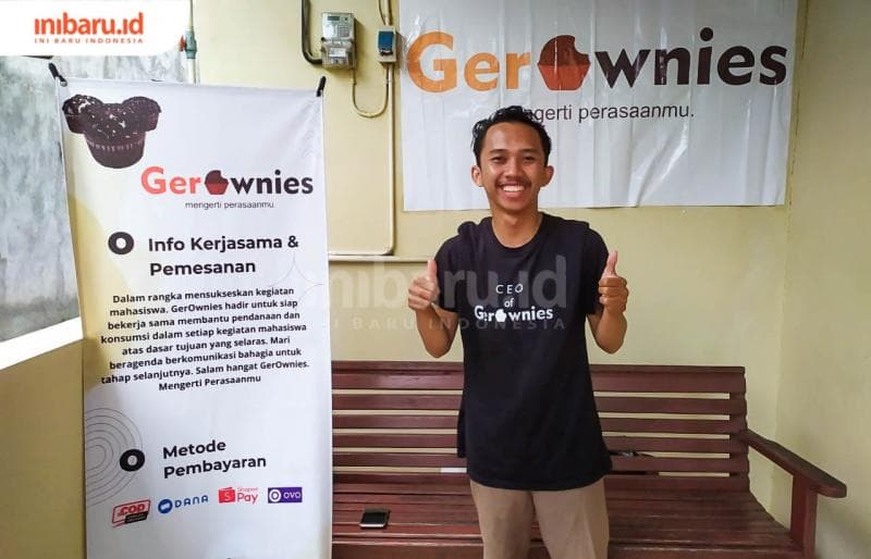 Pendiri Gerownies Rifky Geraldi saat ditemui di rumah produksinya di Gunungpati, Kota Semarang. (Inibaru.id/ Rizki Arganingsih)