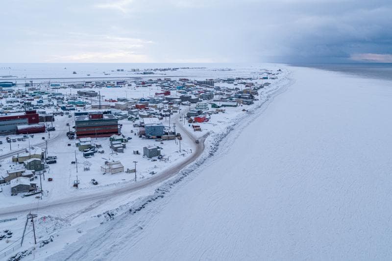 Utqiagvik yang masuk dalam lingkar kutub menjadikan kota paling utara di Alaska ini selalu dingin sepanjang tahun. (Arcpublishing via Adn)&nbsp;