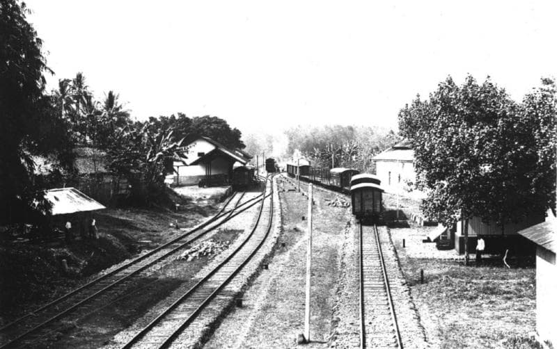 Stasiun Banjarnegara pada zaman penjajahan. (Wikipedia/Wereldculturen (NMVW))