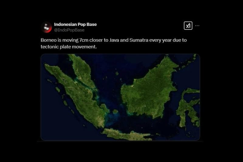 Benarkah Pulau Kalimantan Mendekat 7 Cm ke Jawa Per Tahun?