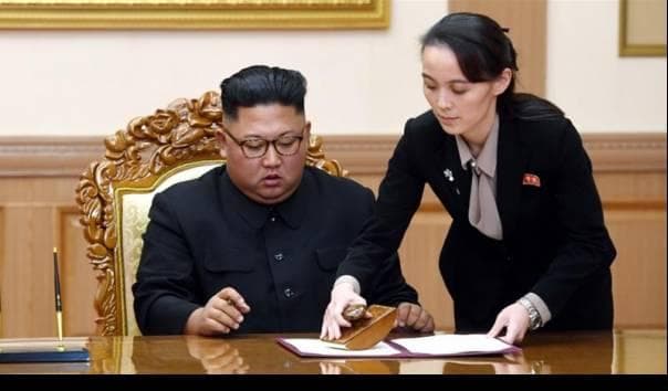 Kim Yo Jong menjadi calon kuat menggantikan sang kakak jadi pemimpin yang otoriter. (Pyongyang Press Corps Pool via AP)
