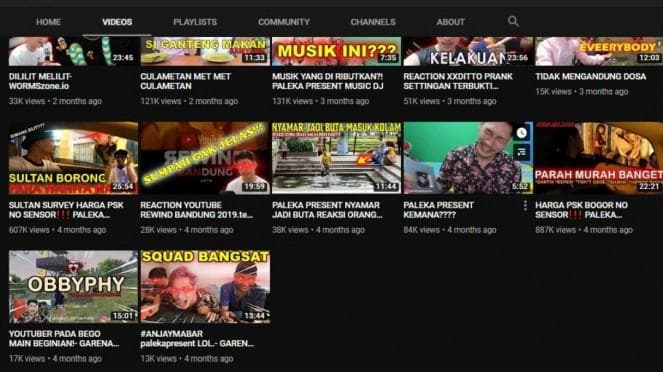 Daftar konten Ferdian di Youtube yang cenderung ngawur dan kontroversial. (Intipseleb)<br>