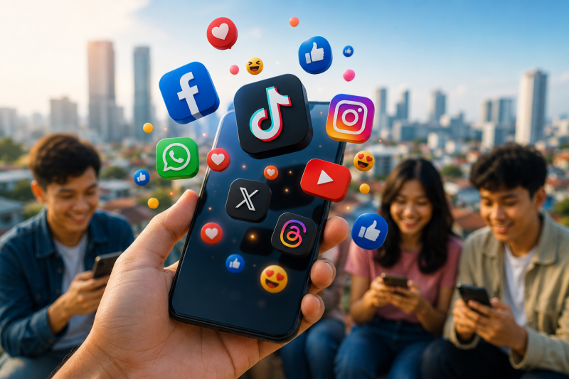 TikTok Jadi Media Sosial Paling Sering Diakses Warganet Indonesia pada 2026