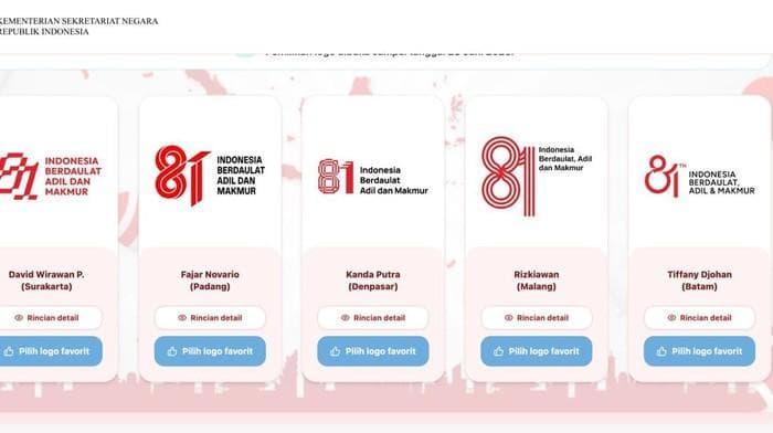 Masyarakat Bisa Pilih Logo HUT Ke-81 RI, Pemerintah Buka Polling hingga 28 Juni