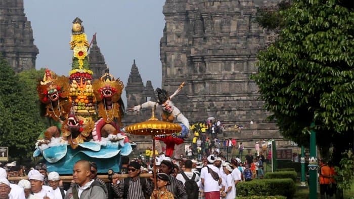 Ogoh-ogoh pada Tawur Agung Kesanga. (Tribunnews.com)