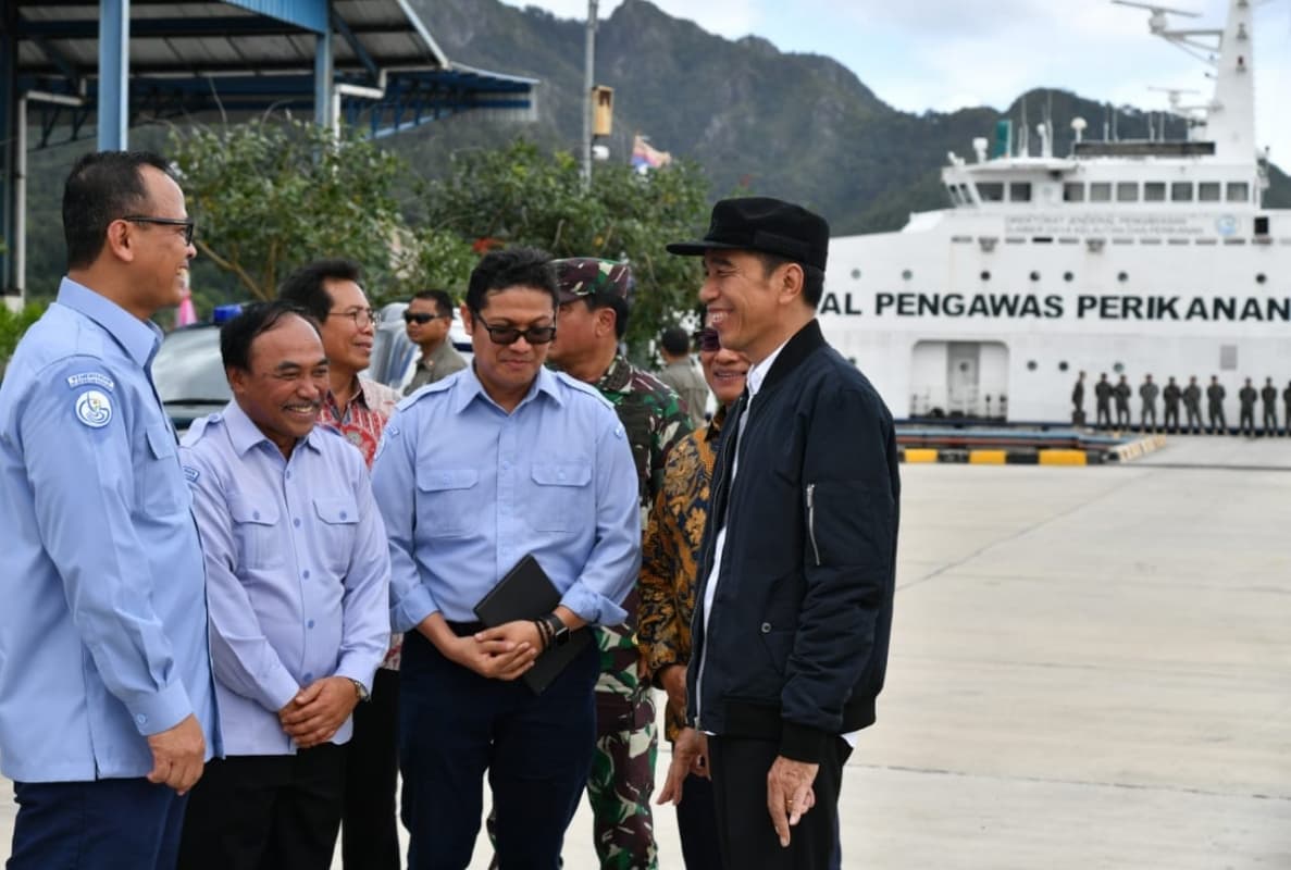 Presiden Jokowi Saat mengunjungi wilayah Kepulauan Natuna. (Laily Rachev/Biro Kepresidenan Istana Negara)