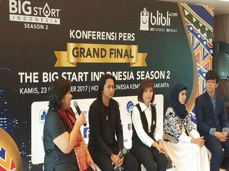 Empat orang peserta terpilih dari 20.000 peserta Grand Final The Big Start Indonesia Season 2 yang digelar Blibli.com di Hotel Indonesia, Jakarta Pusat, Kamis, 16 November 2017. (Tempo.co/M Julnis Firmansyah)