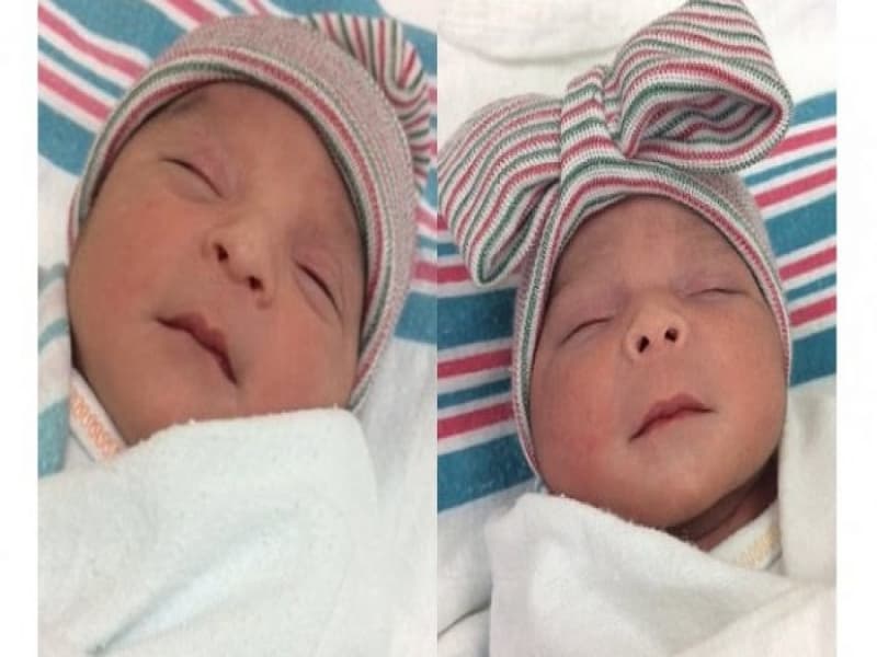 Bayi kembar di California yang lahir beda tahun. (Tribunnews.com)