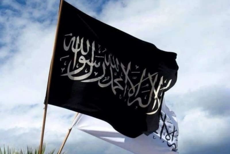 Bendera Rayah dan liwa’ bertuliskan La ilaha illa Allah Muhammad Rasulullah. (Istimewa/Republika.co.id)