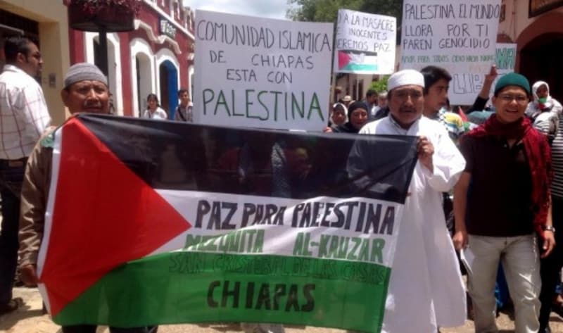 Solidaritas muslim Chiapas untuk Palestina. (Chiapas Pararelo/x.detik.com)