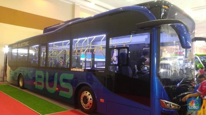 Bus Listrik. (CNBC Indonesia)