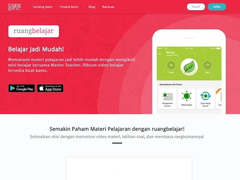 Ruangbelajar, Platform Terbaru dari Bimbel Online Ruangguru